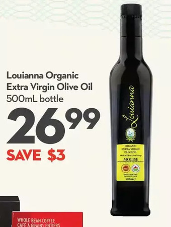 Longo's Louianna organic extra virgin olive oil offer