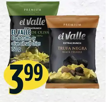 Marché Adonis El valle black truffle or olive oil salt chips offer