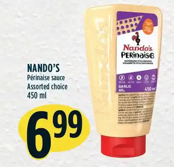 Marché Adonis Nando's périnaise sauce offer