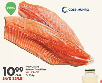 Longo's Fresh ontario rainbow trout fillets offer