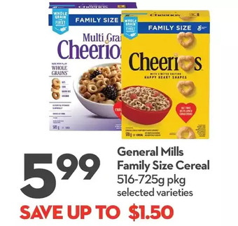 Longo's General mills family size cereal offer