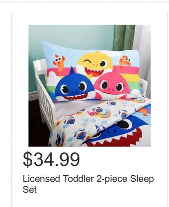 Costco Licensed Toddler 2-piece Sleep Set offer