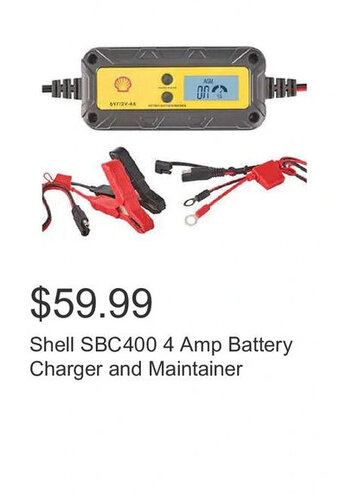 Costco Shell SBC400 4 Amp Battery Charger and Maintainer offer