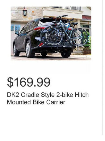 Costco DK2 Cradle Style 2-bike Hitch Mounted Bike Carrier offer