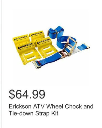 Costco Erickson ATV Wheel Chock and Tie-down Strap Kit offer