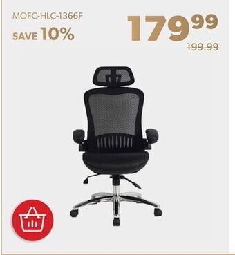 Shopper+ Ergonomic mesh office chair with suspension mesh seat and flip-up arms - moustache offer