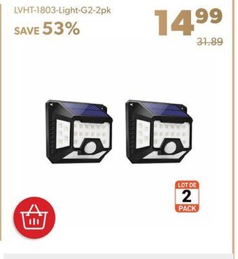 Shopper+ Solar motion sensor light 32-led pir waterproof wireless bright light, 2pcs - livingbasics offer