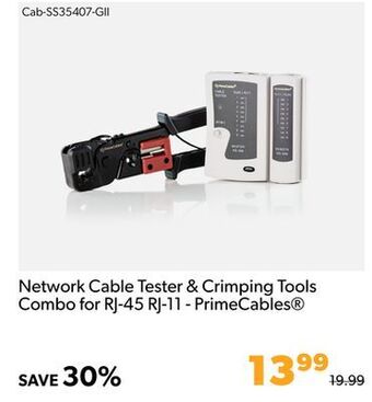 Shopper+ Network cable tester & crimping tools combo for rj-45 rj-11 - primecables offer