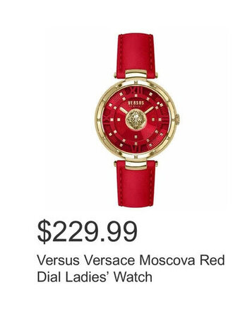 Costco Versus Versace Moscova Red Dial Ladies' Watch offer