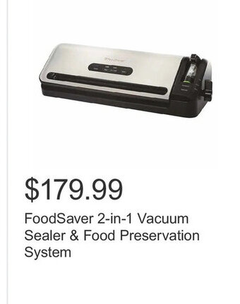 Costco FoodSaver 2-in-1 Vacuum Sealer & Food Preservation System offer