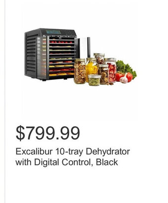 Costco Excalibur 10-tray Dehydrator with Digital Control, Black offer