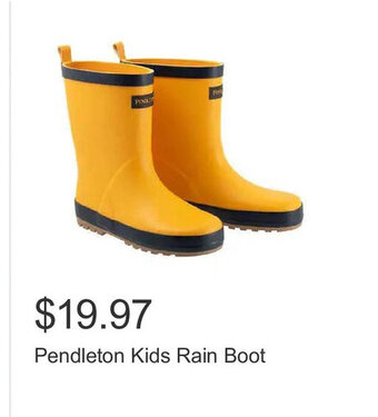 Costco Pendleton Kids Rain Boot offer