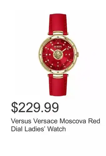 Costco Versus versace moscova red dial ladies’ watch offer