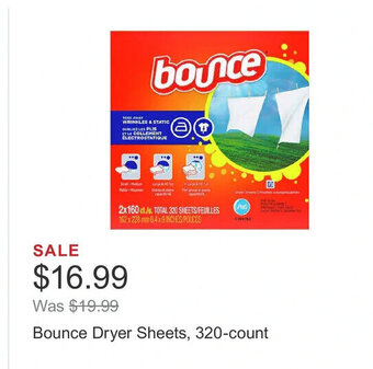 Bounce Dryer Sheets, 320-count