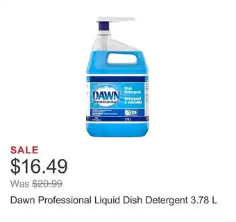 Costco Dawn Professional Liquid Dish Detergent 3.78 L offer