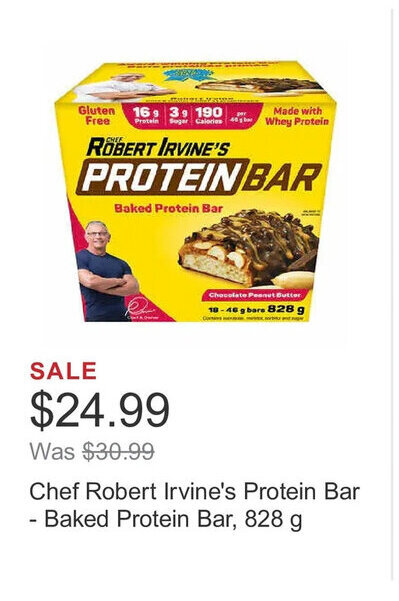 Costco Chef Robert Irvine's Protein Bar offer
