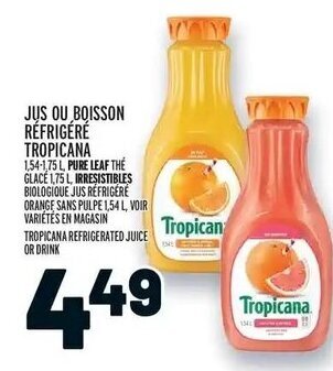 Metro JUS OU BOISSON RÉFRIGÉRÉ TROPICANA offer