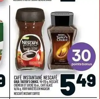 Metro CAFÉ INSTANTANÉ NESCAFÉ offer