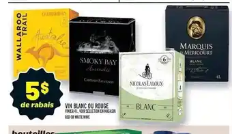 Metro VIN BLANC OU ROUGE VINIER 4 L offer