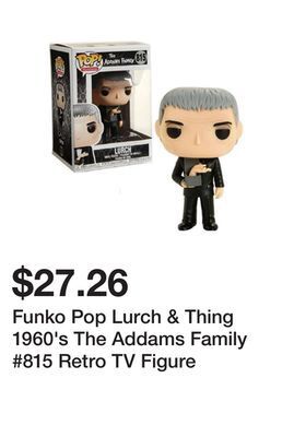 Newegg Funko pop lurch & thing 1960's the addams family #815 retro tv figure offer