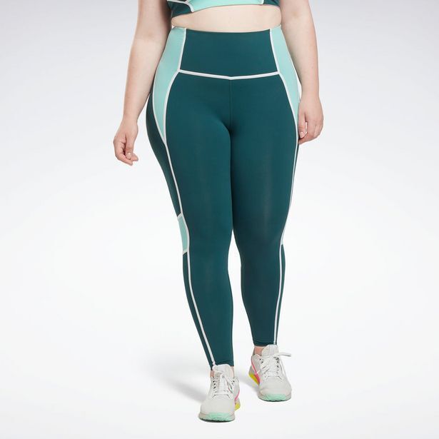 Reebok Lux high-waisted colorblock leggings (plus size) offer
