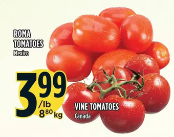 Marché Adonis Roma tomatoes offer