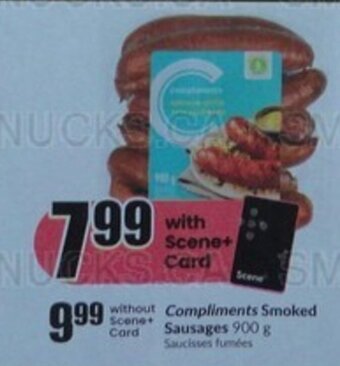 FreshCo Compliments Smoked Sausages 900 g offer