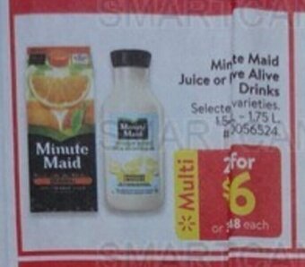 Walmart Minute Maid Juice offer