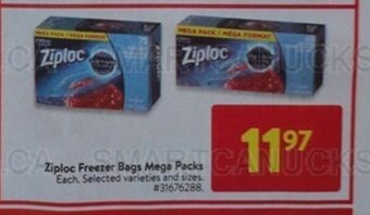Walmart Ziploc Freezer Bags Mega Packs offer