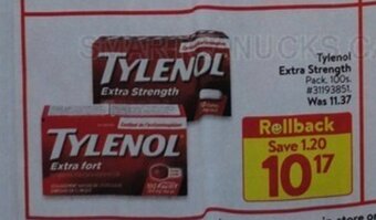 Walmart Tylenol Extra Strength offer
