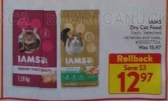 Walmart IAMS: Dry Cat Food offer