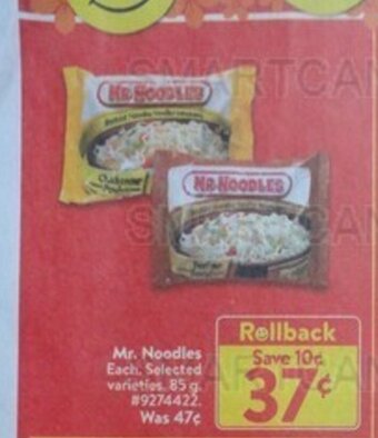 Walmart Mr. Noodles 85 g offer