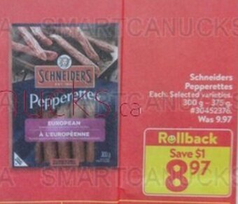 Walmart Schneiders Pepperettes offer