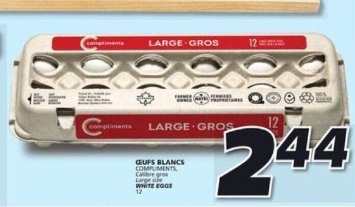 IGA COMPLIMENTS WHITE EGGS 12 offer