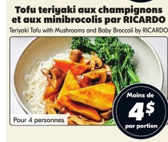 IGA Teriyaki Tofu with Mushrooms and Baby Broccoli by RICARDO offer