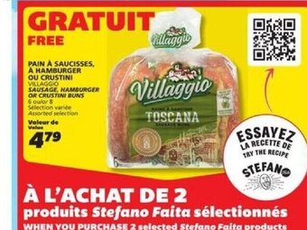IGA VILLAGGIO SAUSAGE, HAMBURGER OR CRUSTINI BUNS offer