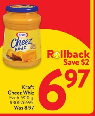 Walmart Kraft cheez whiz offer