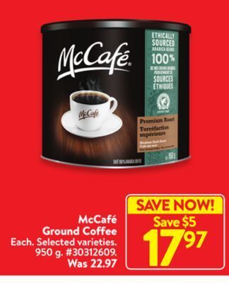 Walmart Mccafe ground coffee offer