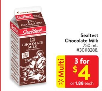 Walmart Sealtest chocolate milk offer