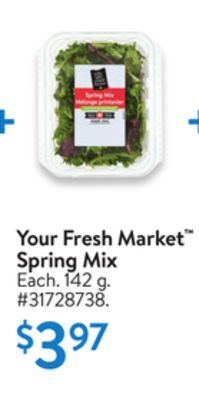 Walmart Your fresh market spring mix offer