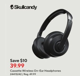 Staples Skullcandy cassette wireless on-ear headphones offer