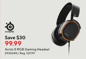 Staples Steelseries arctis 5 rgb gaming headset, black offer