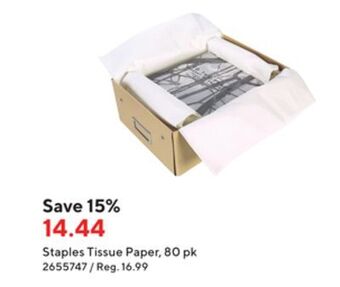 Staples Staples tissue paper, 80 pk offer