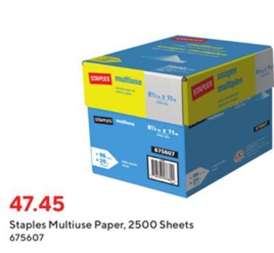 Staples Staples multiuse paper, 2500 sheets offer