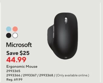 Staples Microsoft ergonomic mouse offer