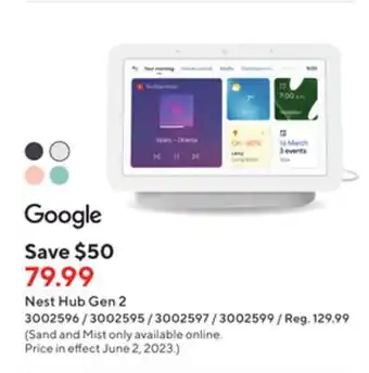 Staples Nest hub gen 2 offer