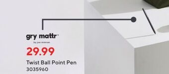 Staples Gry mattr twist ball point pen offer