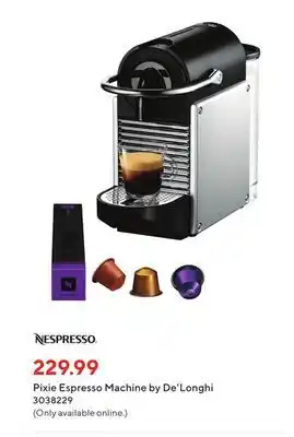 Staples Nespresso pixie espresso machine by de'longhi offer