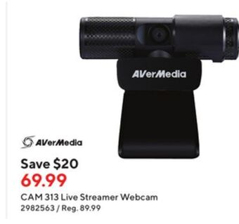 Staples Avermedia cam 313 live streamer webcam offer