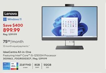 Staples Lenovo idea centre all-in-one offer